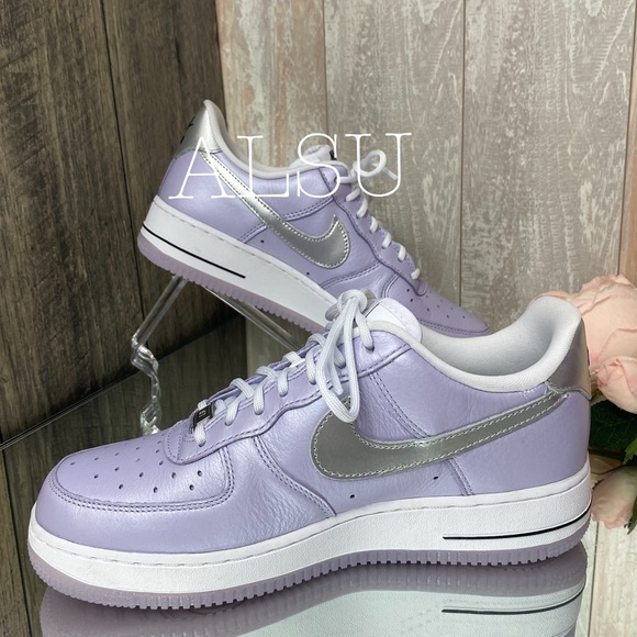 Nike Air Force 1’07 Leather Oxygen Purple W AUTHEN - Picture 3 of 11